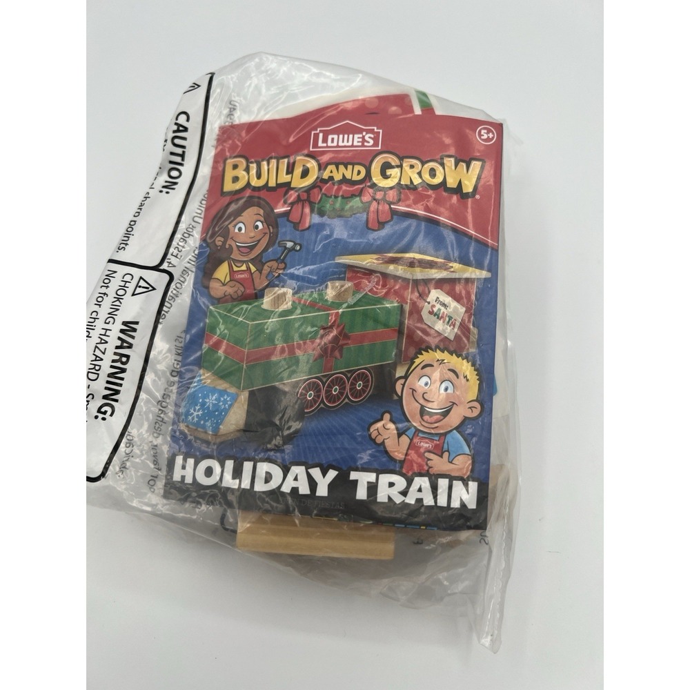 LOWES BUILD & GROW CHRISTMAS HOLIDAY TRAIN WOOD KIT